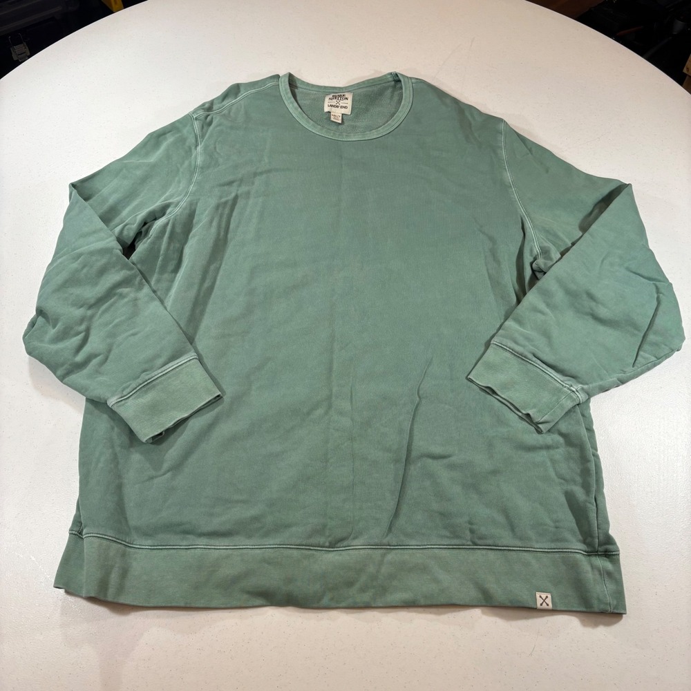 Blake Shelton x Lands End Mens 4XLT Green French Terry Sweatshirt 536067 Tall